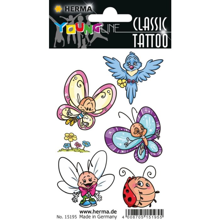 Herma FASHIONLine CLASSIC Tattoo Color Butterfly & Friends