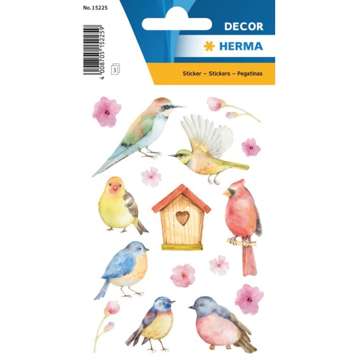Herma DECOR Pegatinas Pájaros Cantores