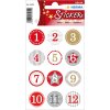 Herma DECOR pegatinas Calendario de Adviento 1-24, rojo Ø 2 cm