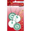 Etiqueta regalo de Navidad Herma MAGIC 3D Ø 5 cm, verde plata