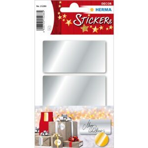 Etiquetas plateadas Herma DECOR 34 x 67 mm 9 unid.