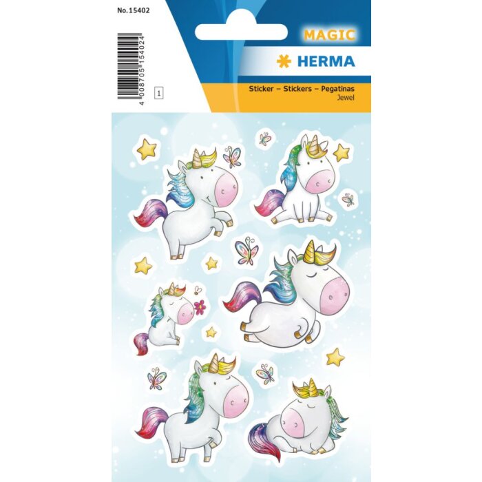 Herma MAGIC Pegatina Unicornio Polvo de Estrellas, Joya