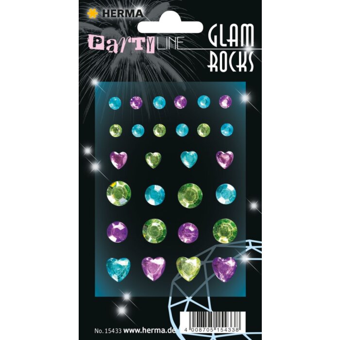 Herma FASHIONLine Glam Rocks Diamantes Menta y Azul Claro