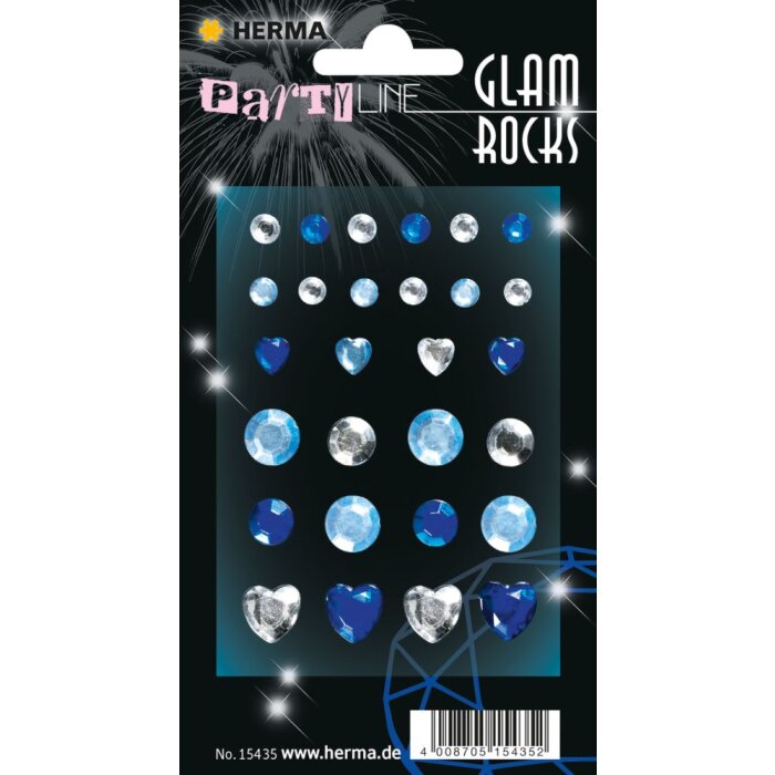 Herma FASHIONLine Glam Rocks Diamantes Azul Oscuro y Azul Claro