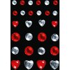 Herma FASHIONLine Glam Rocks Diamantes Rojo y Plata