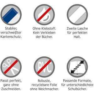 Herma HERMÄX Protector de libros HERMÄX 245x520 mm extra largo