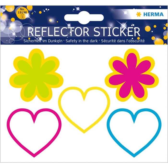 Herma reflector adhesivo corazones + flores