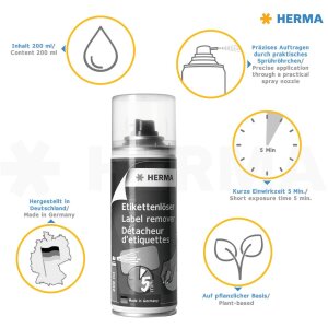 Herma eliminador de etiquetas bote aerosol 200 ml