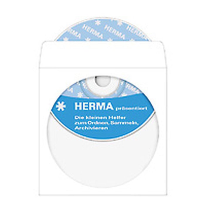 Fundas de papel para CD blancas con superficie adhesiva 1000 unid.