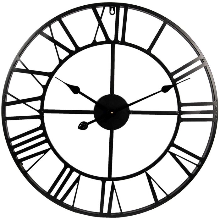 Reloj Ø 60x4 cm - 1xAA negro - 5KL0138