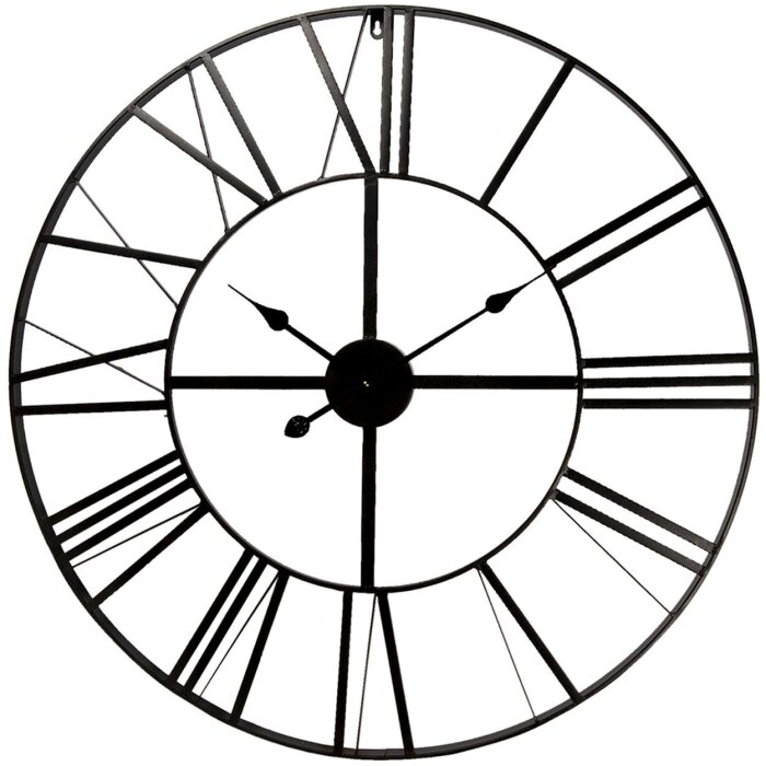 Reloj Ø 80x4 cm - 1xAA Blanco - Negro - 5KL0140M