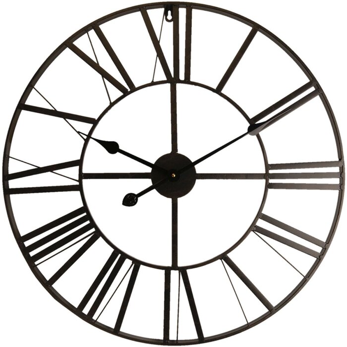 Reloj Ø 60x4 cm - 1xAA Blanco - Negro - 5KL0140S