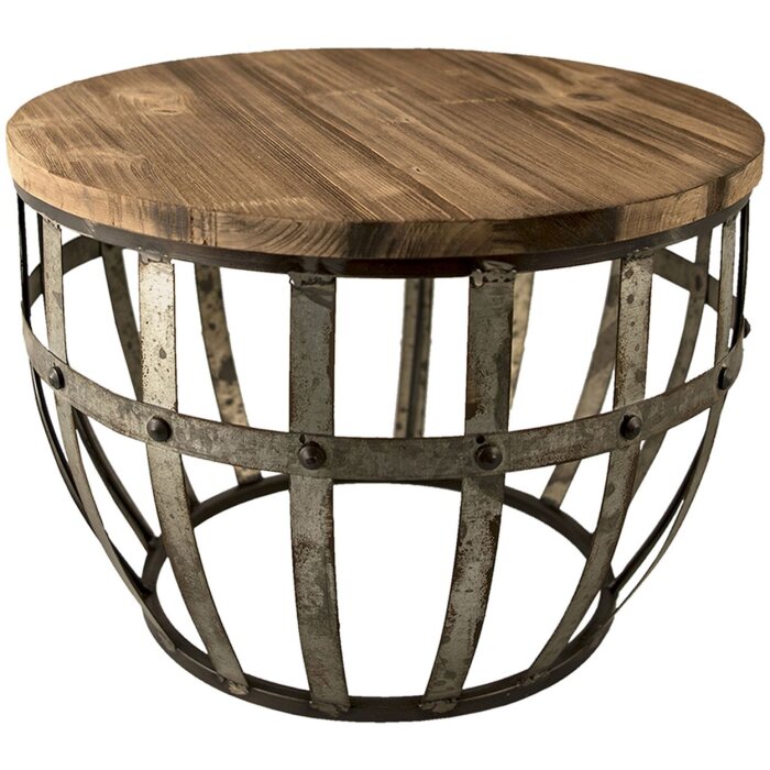 Mesa auxiliar 45x28x45 cm marrón - 64051
