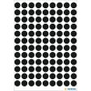 Etiquetas multiuso negras Ø 8 mm papel redondo mate 540 unid.