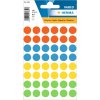 Etiquetas multiuso colores surtidos Ø 12 mm papel redondo mate 240 unid.
