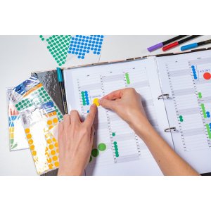 Etiquetas multiuso blancas Ø 12 mm papel redondo mate 240 unid.