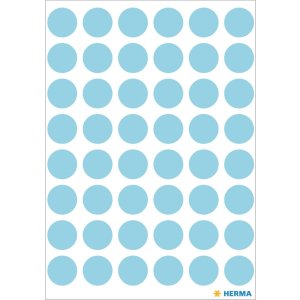 Etiquetas multiuso azul Ø 12 mm papel redondo mate 240 unid.