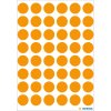 Etiquetas multiuso naranja Ø 12 mm papel redondo mate 240 unid.