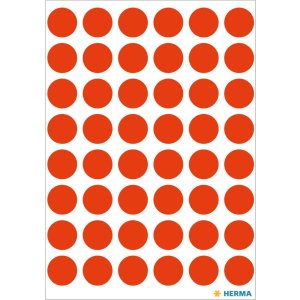 Etiquetas multiuso rojas Ø 12 mm papel redondo...