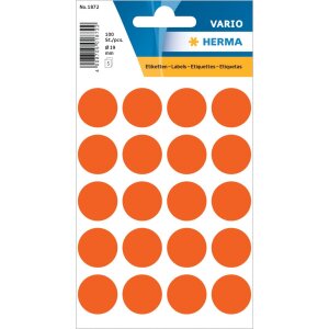 vario etiquetas multiuso puntos rojos 19 mm