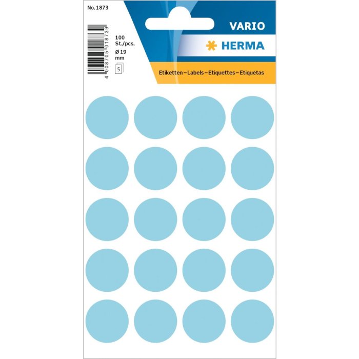 Etiquetas multiuso VARIO COLOR DOTS AZUL 19 mm
