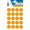 Etiquetas multiuso naranja Ø 19 mm papel redondo mate 100 unid.