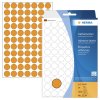 Etiquetas multiuso naranja brillante Ø 13 mm papel redondo mate 1848 unid.