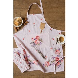 Clayre & Eef TWFBO Tazón Sopa Ø 15 cm Flores de Porcelana Multicolor Redondo