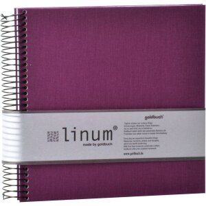 Goldbuch Álbum espiral Linum 22x20 cm 40 páginas color crema