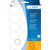 Etiquetas de cierre transparentes Ø 32 mm redondas lámina adhesiva extremadamente fuerte mate 240 unid.