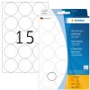 Etiquetas de cierre transparentes Ø 32 mm redondas lámina adhesiva extremadamente fuerte mate 240 unid.