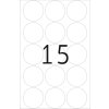 Etiquetas de cierre transparentes Ø 32 mm redondas lámina adhesiva extremadamente fuerte mate 240 unid.