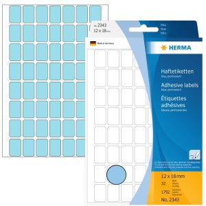 Etiquetas multiuso azul 12x18 mm papel mate 1792 unid.