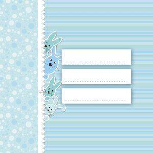 Álbum para bebé Cinzia 24x24 cm azul