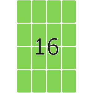 Etiquetas multiuso verde 25x40 mm papel mate 512 unid.