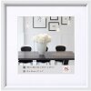 Marco de plástico Walther Steel Style 20x20 cm blanco con passepartout 15x15 cm