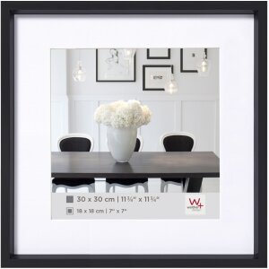Marco de plástico Walther Steel Style negro 30x30...