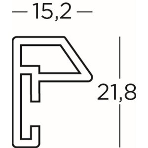 Walther Plastic Frame Steel Style 30x30 cm plata