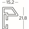 Walther Plastic Frame Steel Style 30x30 cm plata