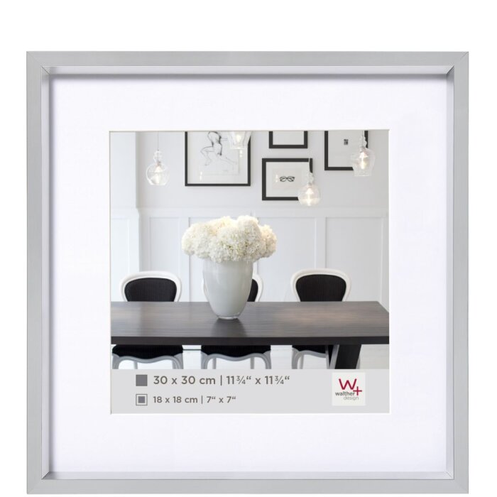 Marco de plástico Steel Style 40x40 cm plata