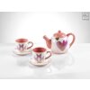 20CA1019 Mascagni Juego de 2 tazas de café rosa