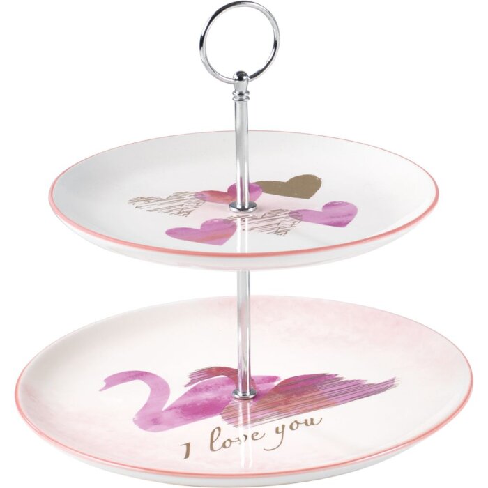 20CA1029 Mascagni etagere rosa 25 cm