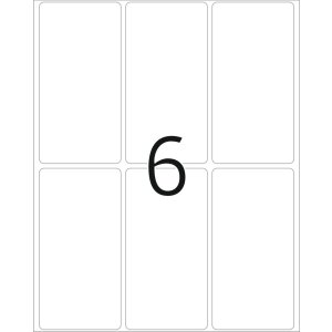 Etiquetas multiuso blancas 34x67 mm papel mate 192 unid.