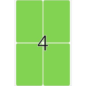 Etiquetas multiuso verde 52x82 mm papel mate 128 unid.