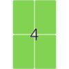 Etiquetas multiuso verde 52x82 mm papel mate 128 unid.