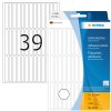 Etiquetas multiuso blancas 6x50 mm papel mate 1248 unid.