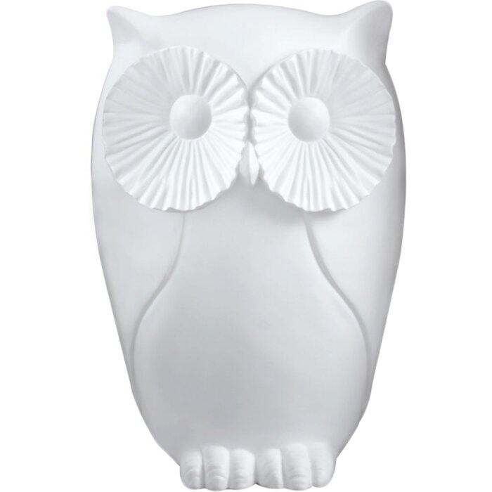 20QO600 Mascagni figura decorativa búho 26 cm blanco