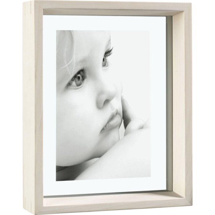 A756 Marco de madera maciza Mascagni 10x15 cm blanco doble cristal