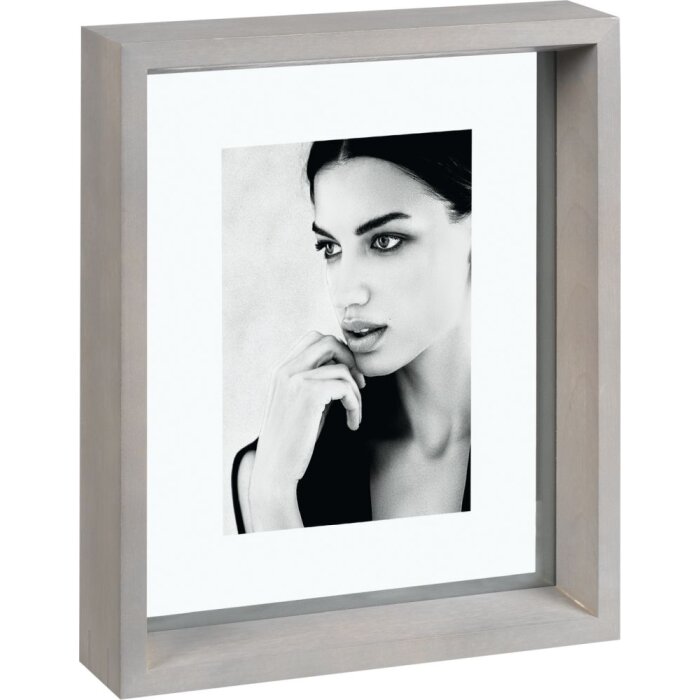 A756 Mascagni Marco de madera maciza 13x18 cm gris Doble acristalamiento