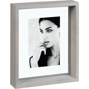 A756 Mascagni Marco de madera maciza 13x18 cm gris Doble...